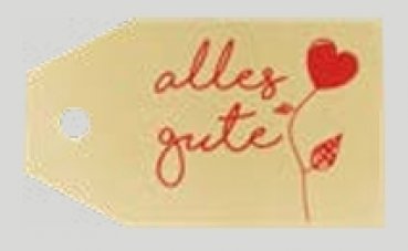 Anhängekarten alles gute
